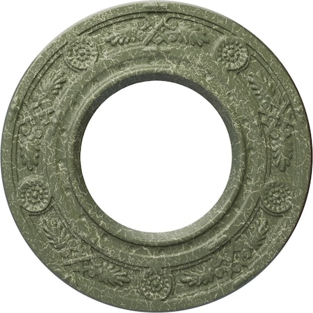 Ekena Millwork Daniela Ceiling Medallion (Canopies up to 3 7/8"), 8"OD x 3 7/8"ID x 1/2"P, Athenian Green Crackle CM08DNAGC